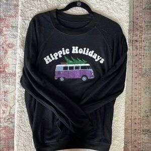 Buddy Love Black Hippie Holidays Sweater